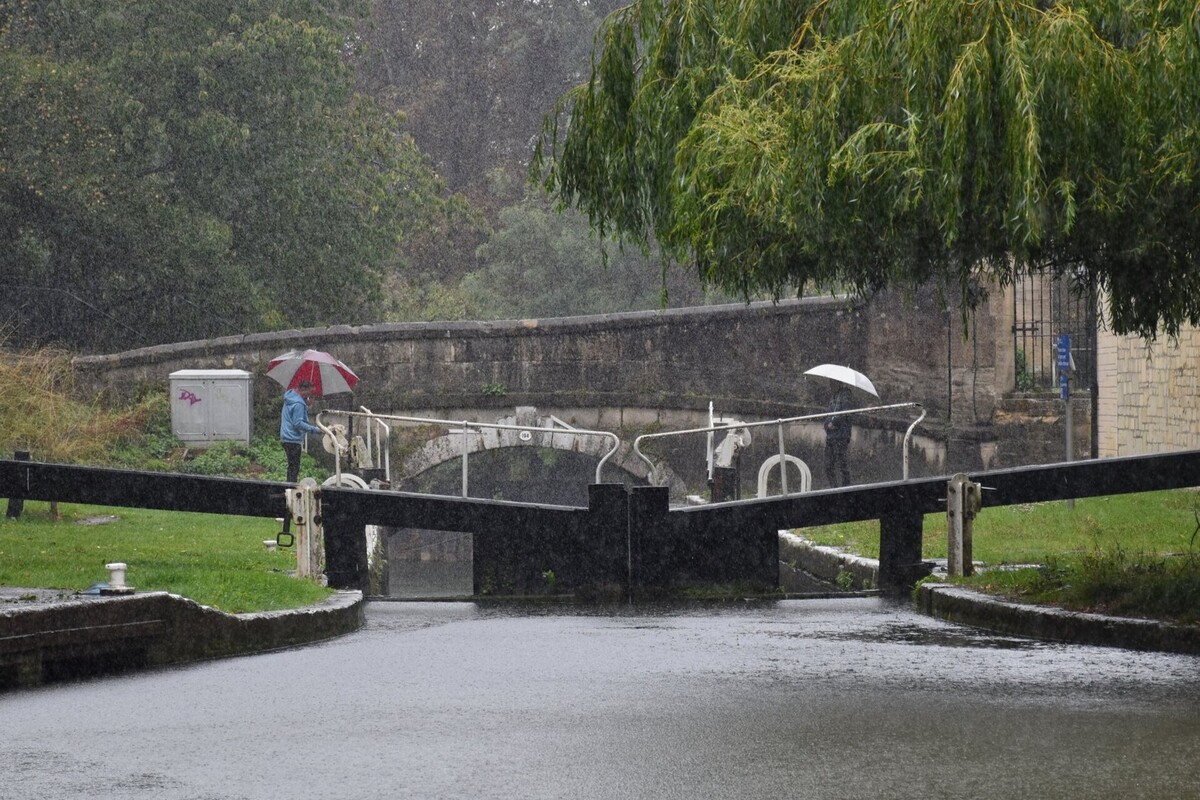 Lock in the rain